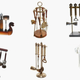 Mad Men characters’ bar tools, clockwise from top left: Don, Bert, Jim, Roger, Roger, Pete.